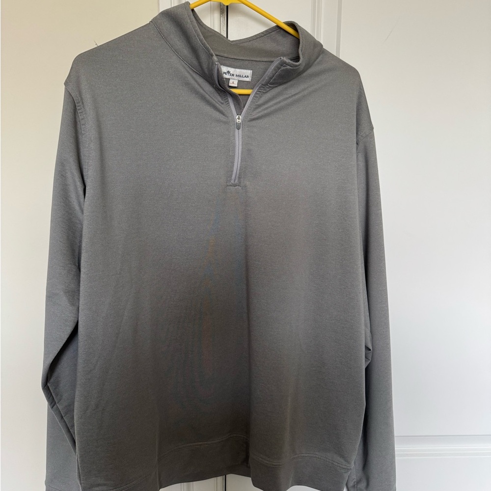 Peter Millar Men's Quarter Zip Pullover - Gray - L